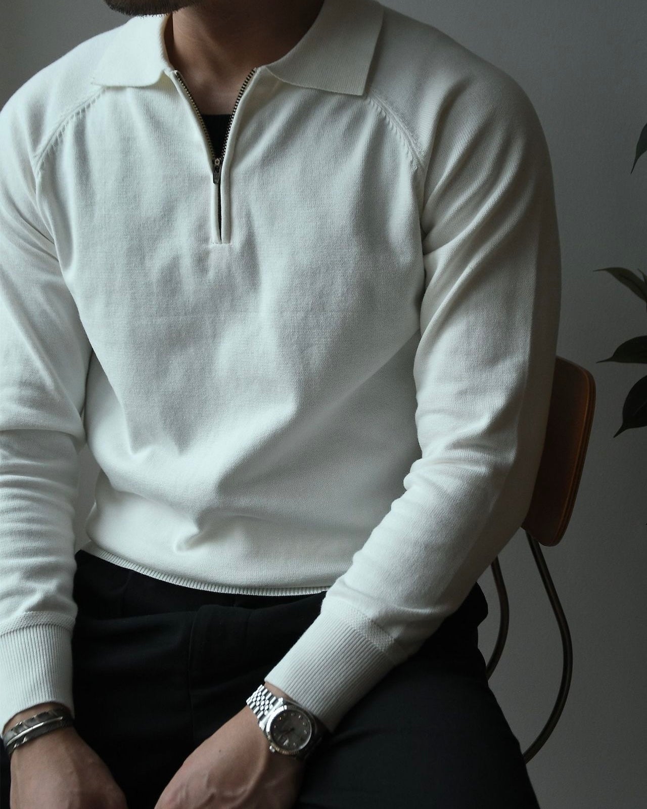 Mr. Fitzgerald | Quarter Zip Knitted Polo