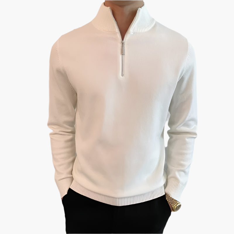 Mr. Ledger | Fine Quarter Zip Sweater