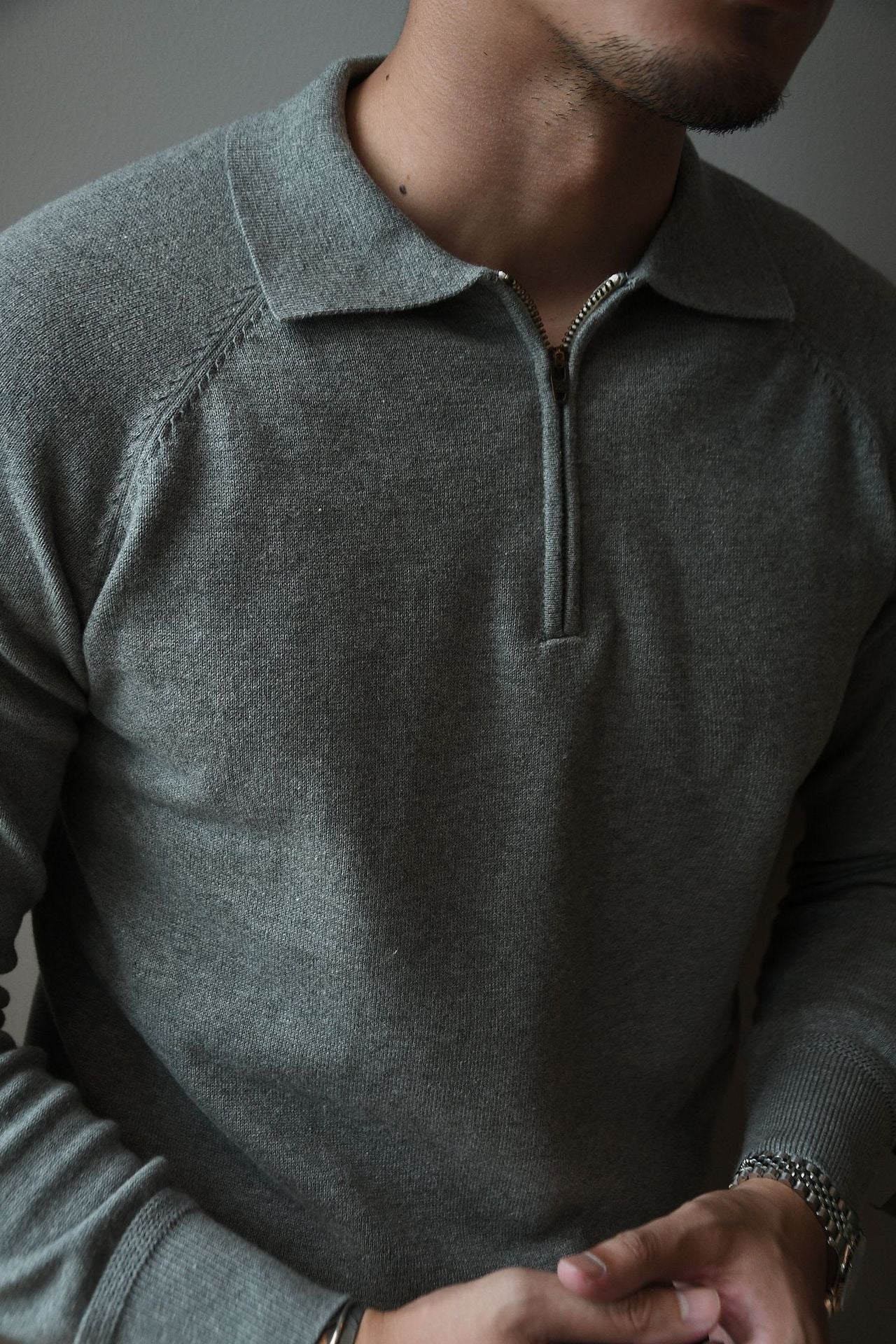 Mr. Fitzgerald | Quarter Zip Knitted Polo