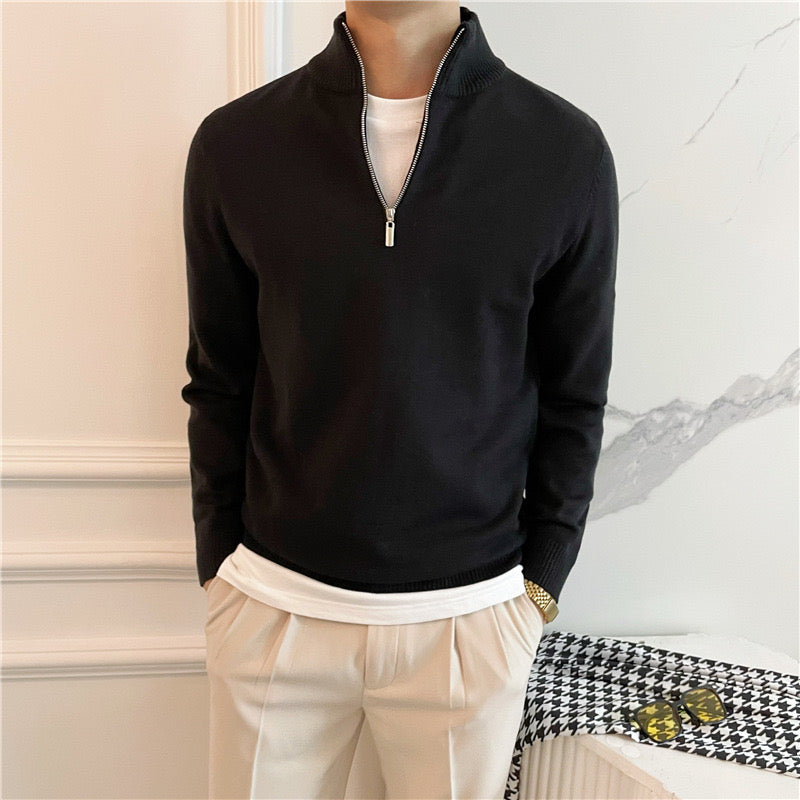 Mr. Ledger | Fine Quarter Zip Sweater