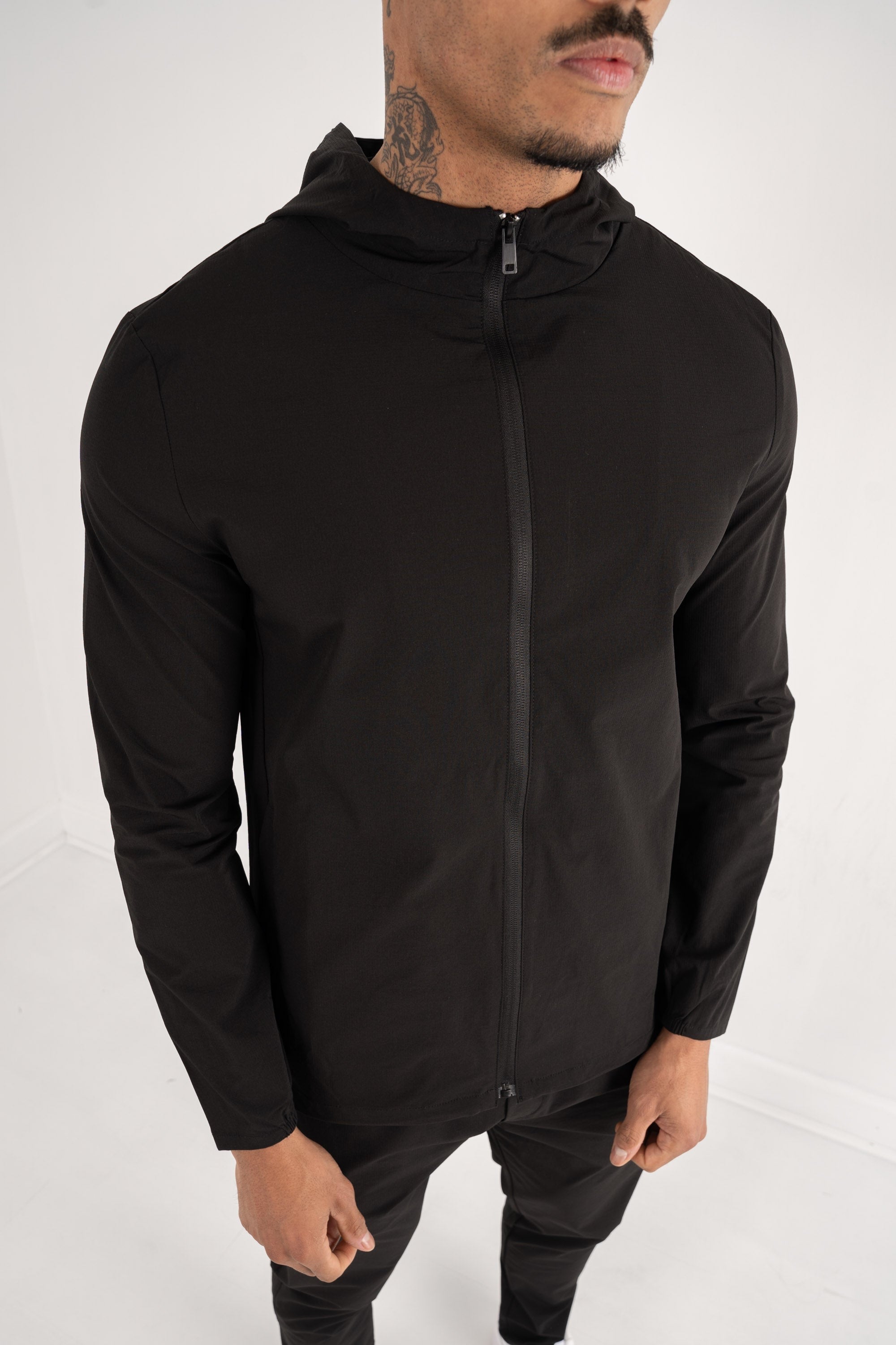 Mr. Davis | Technical Windbreaker Jacket- Black